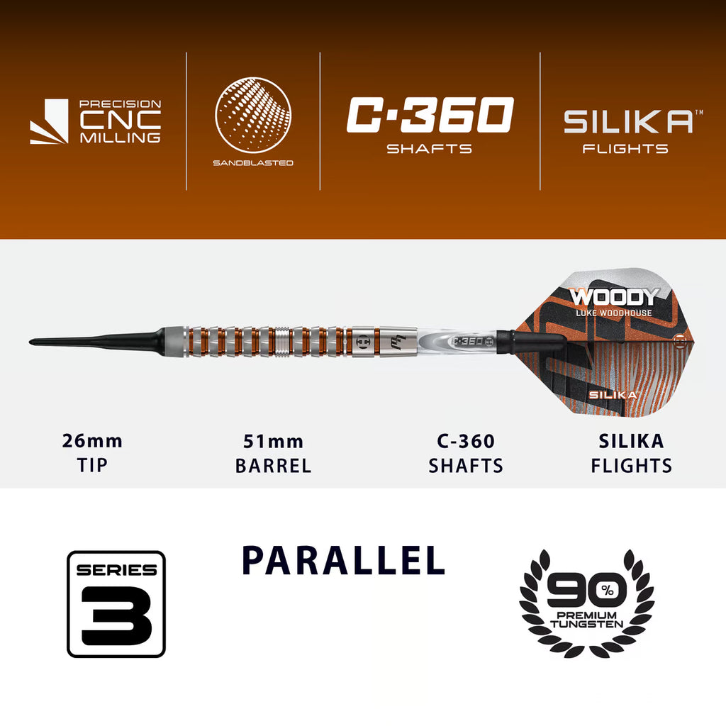 Harrows Luke Woodhouse Series 3 soft tip - 20g ukupno (utezi 18g)