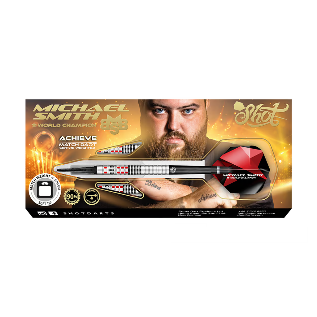 Shot Michael Smith Achieve soft tip - 18g ukupno (utezi 16g)